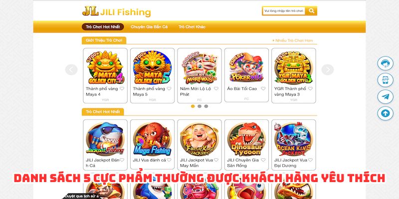 Danh sách 5 cực phẩm thường được khách hàng yêu thích